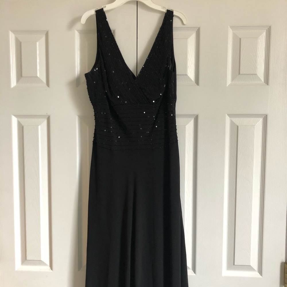S.L Fashions sequin black dress